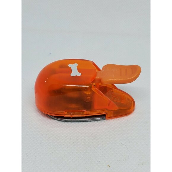 Orange Bone Shape Paper Punch, Decorative Arts and Crafts Tool for DIY Projects - Picture 3 of 10